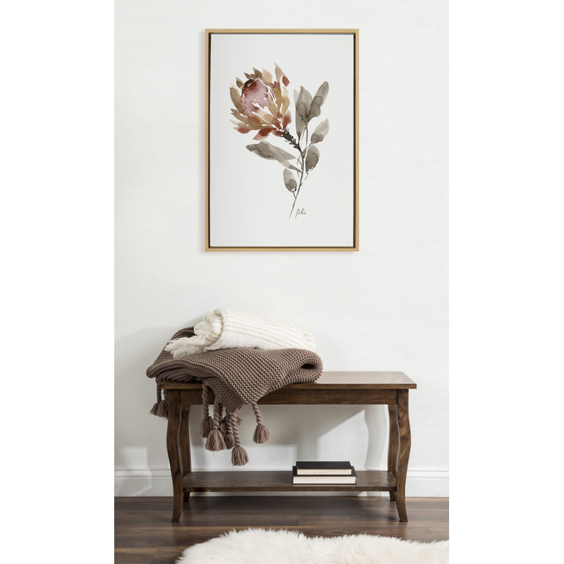 «Wild King Protea» par Sara Berrenson, reproduction d'art sur toile encadrée, H 33 po x l 23 po, Tanné