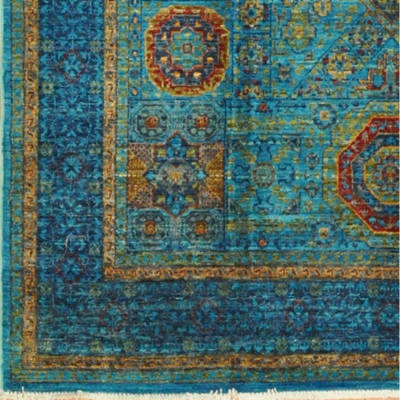 One-of-a-Kind 5' X 7'1" Wool Area Rug in Blue/Red/Brown/Gold