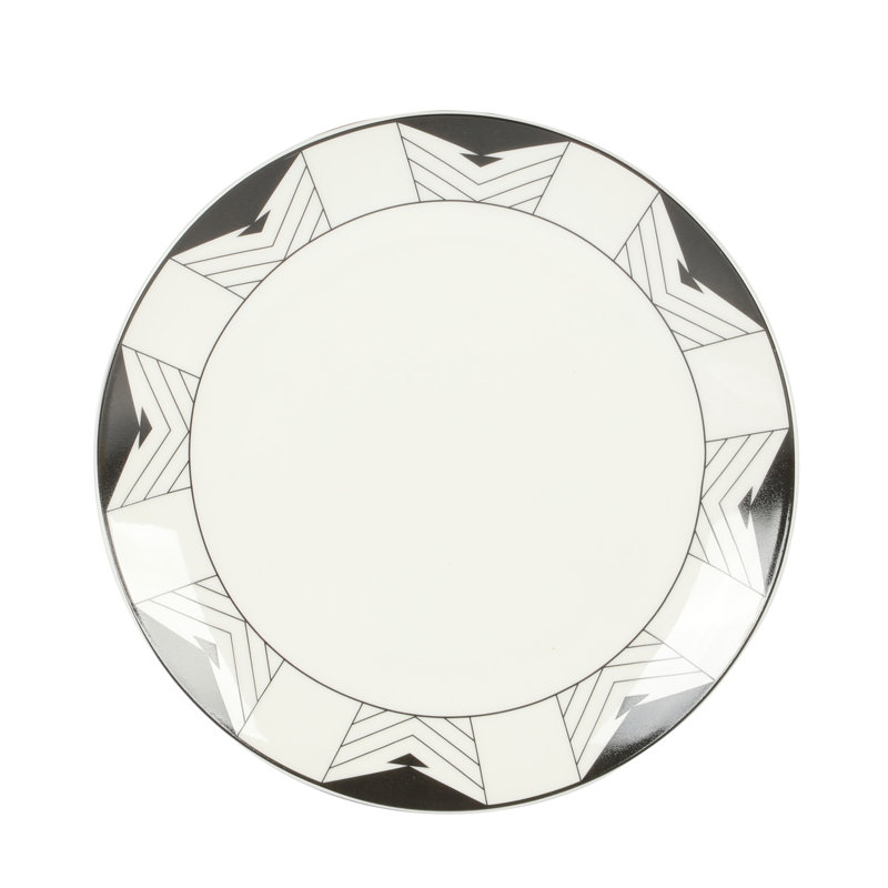 Aracama 16 Piece Double Bowl Decorated Dinnerware Set