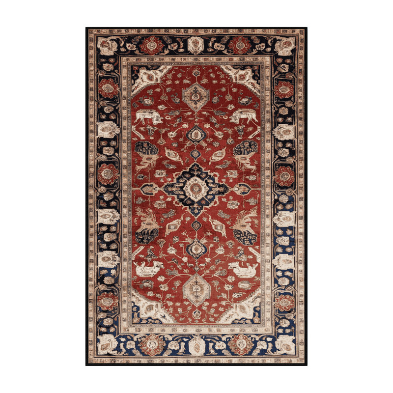 Tapis brun lavable à la machine, Rectangulaire 8 pi x 10 pi