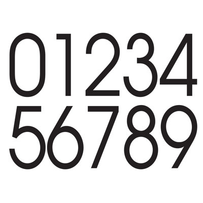 Modern Collection Vinyl Self-Adhesive House Number