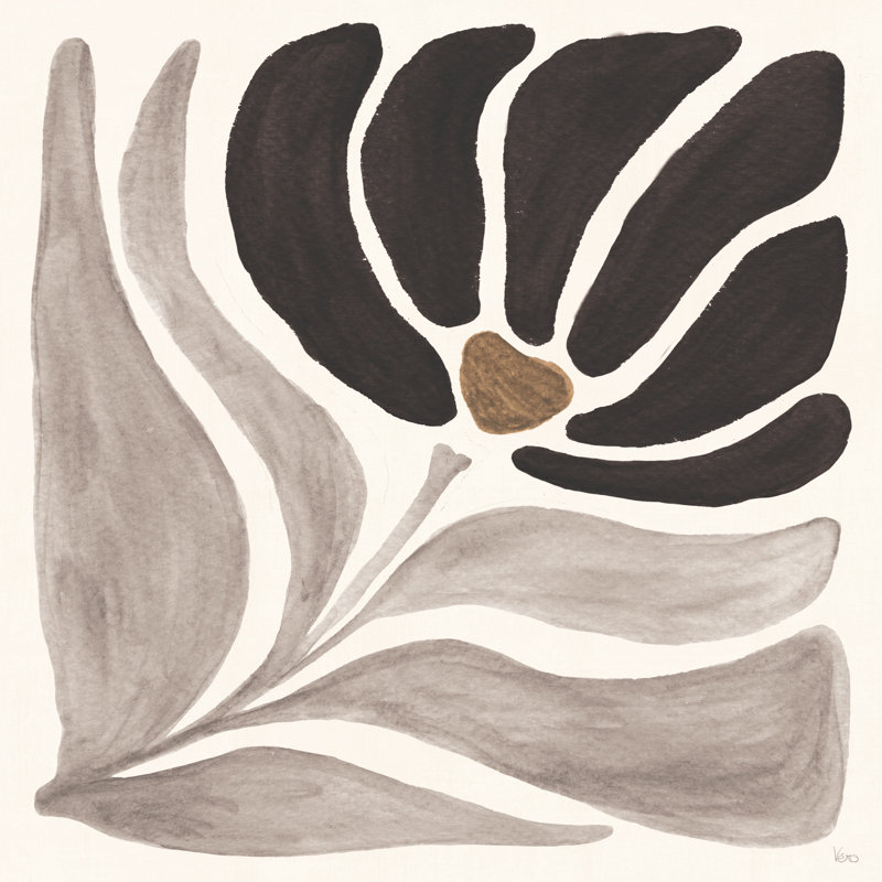 «Modern Petals IV Neutral» par Veronique Charron, H 36 po x l 36 po