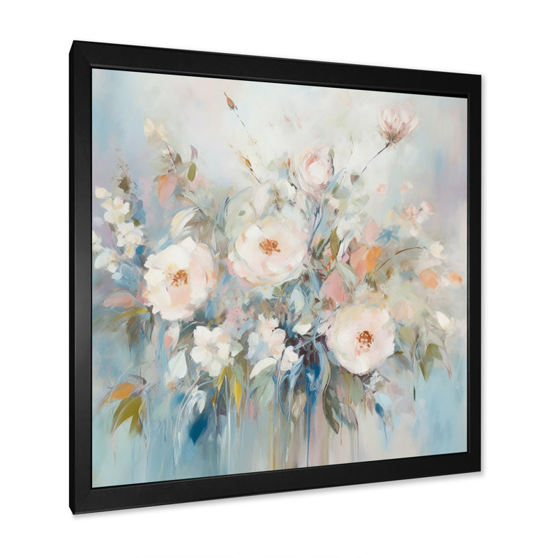 Rozy " Carnation Flower ", Black Picture Framed, 16" H x 16" W x 1" D