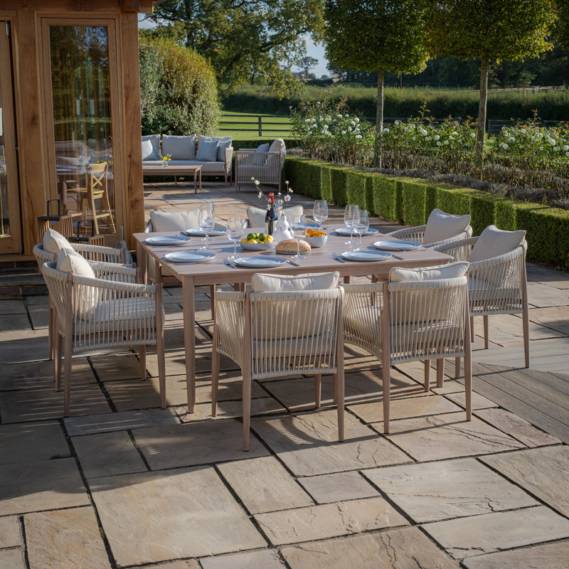 Aniv 8 - Person Patio Dining Set with Square Table