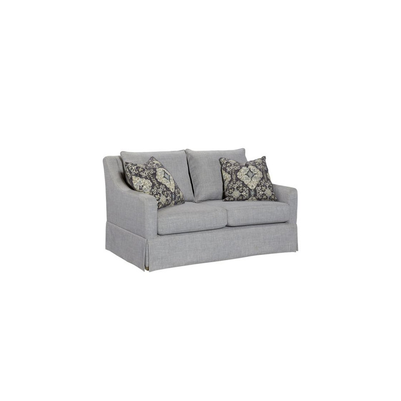 Causeuse moderne avec jupe, coussins réversibles et 2 coussins Modern