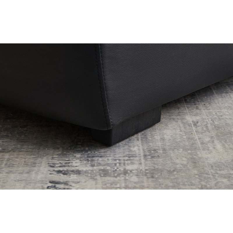Chaise longue Appel, Noir, H 29 po x l 14 po x P 67 po