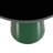 19" Round Side End Table Glass/Sintered Stone Top With Powder-Coated Black Rim And Tempered Glass Base-109367867-122913913