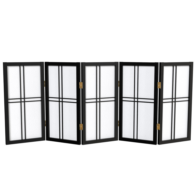 Paravent court 24 po Keitez, Noir, 5