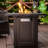 28in Propane Fire Pits Table, 50000 BTU,Square,with Lid and Lava Stone