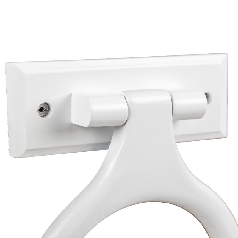 Porte-serviette mural en bois blanc Dalton