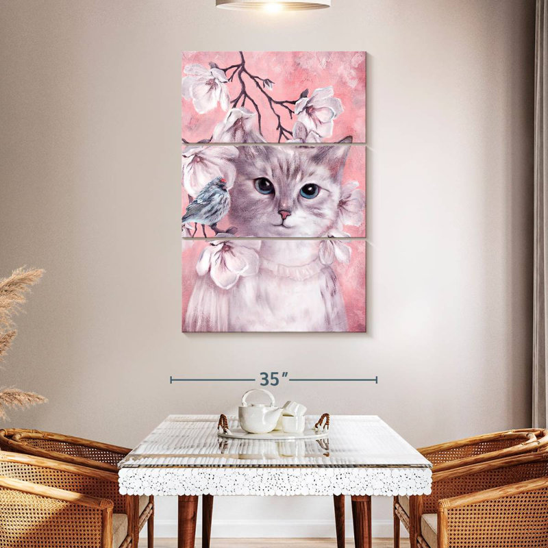 Brampt Pink Cat, 23" H x 14" W
