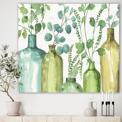 " Mixed Botanical Green Leaves I0 "