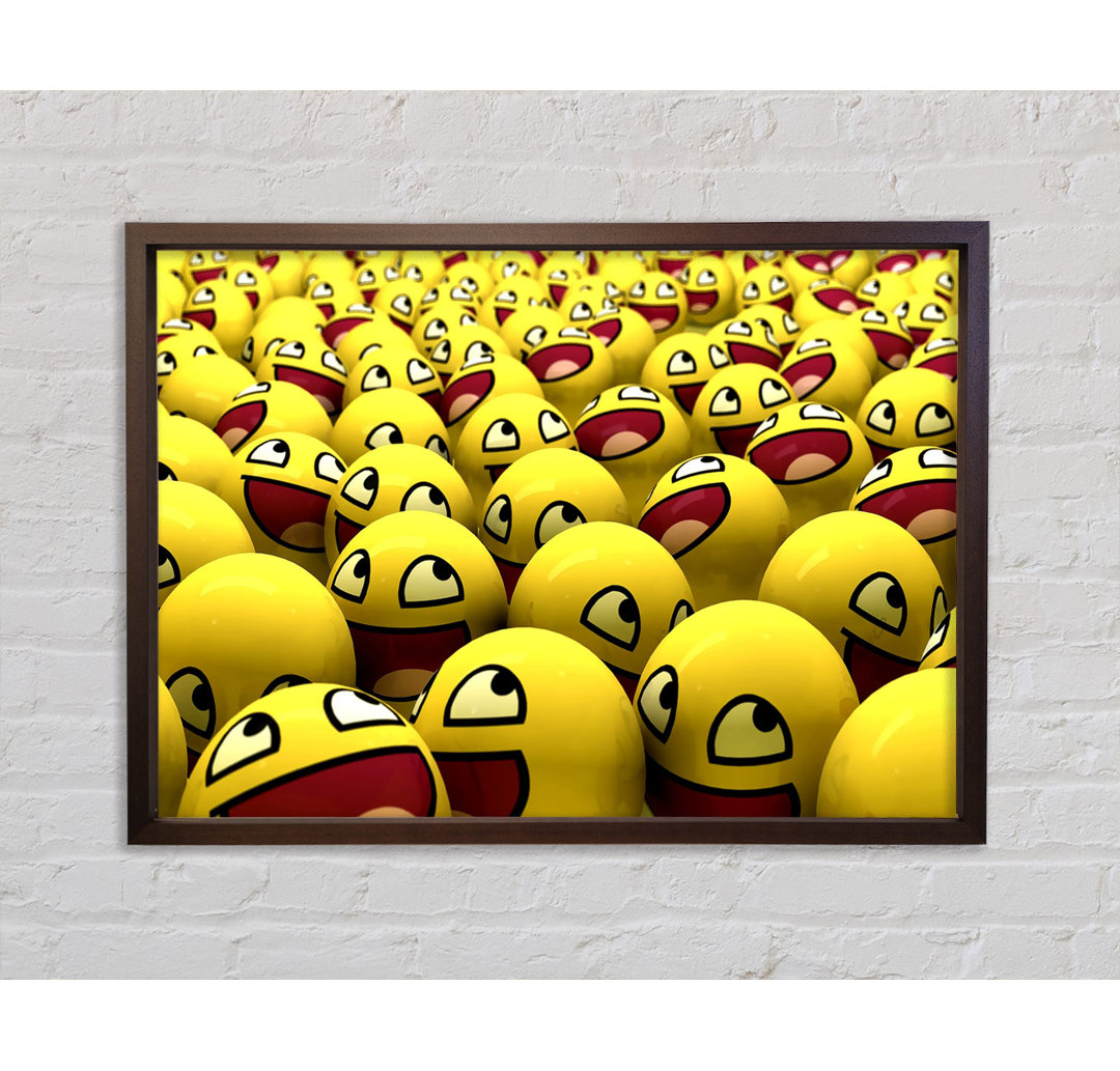 Lustige Smileys - Einzelne Bilderrahmen Kunstdrucke auf Leinwand