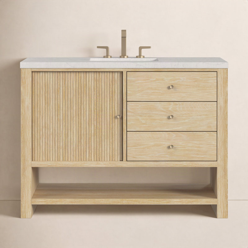 Marigot 48'' W Vanity, Eternal Jasmine Pearl, 8" Widespread