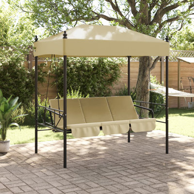 Banc de patio avec auvent en acier Arlmont & Co.