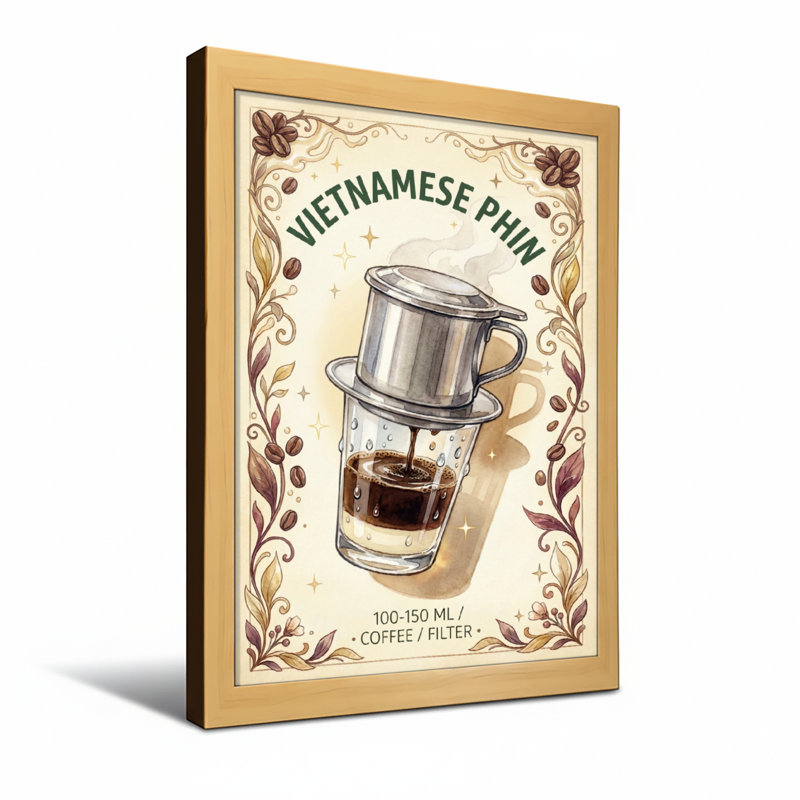 Alimentation et boissons, filtre vietnamien Phin Coffee, H 30 po x l 20 po, Toile tendue, Ne s’applique pas