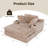 Boneless Plush Corduroy Upholstered Convertible Sofa Bed with Double Cushions, Cup Holders & Pillows — No Assembly Sleeper Chair-1079968961