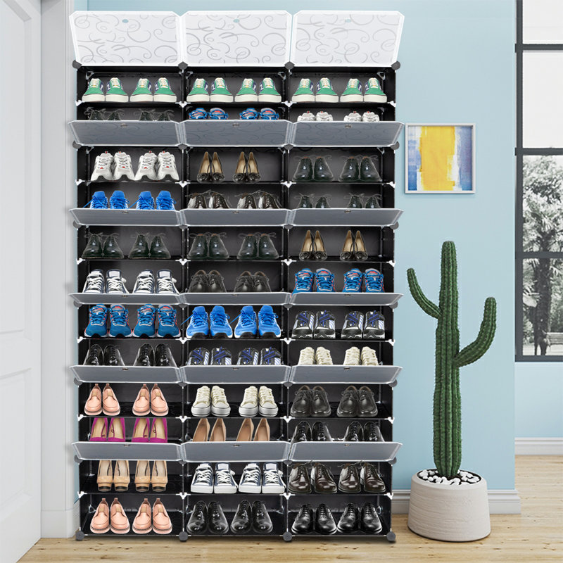 Étagère à chaussures 12 rangées pour 72 paires de chaussures 36 grilles