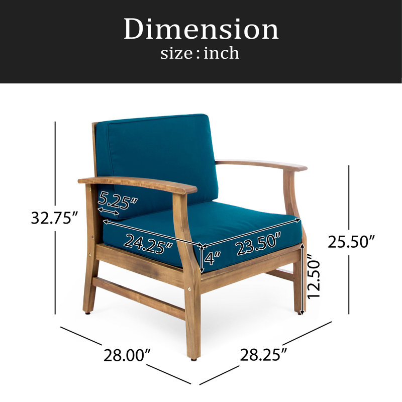 Ensemble de 2 fauteuils club, Bleu, Naturel