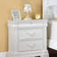 Pine Wood Nightstand With 3 Drawers