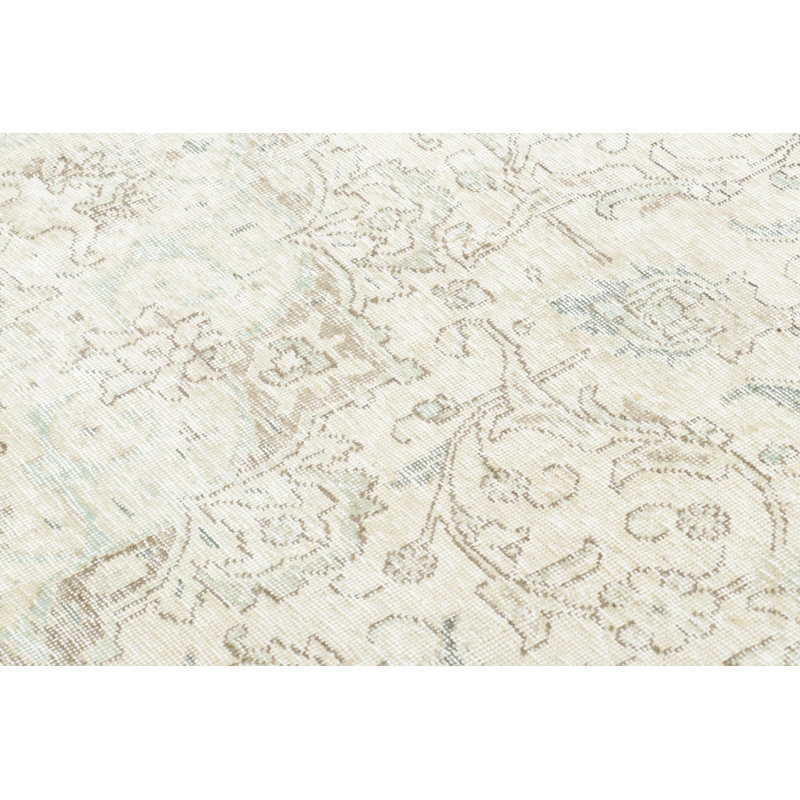 Distressed One-of-a-Kind 9'2X10'1 Hand Knotted Area Rug