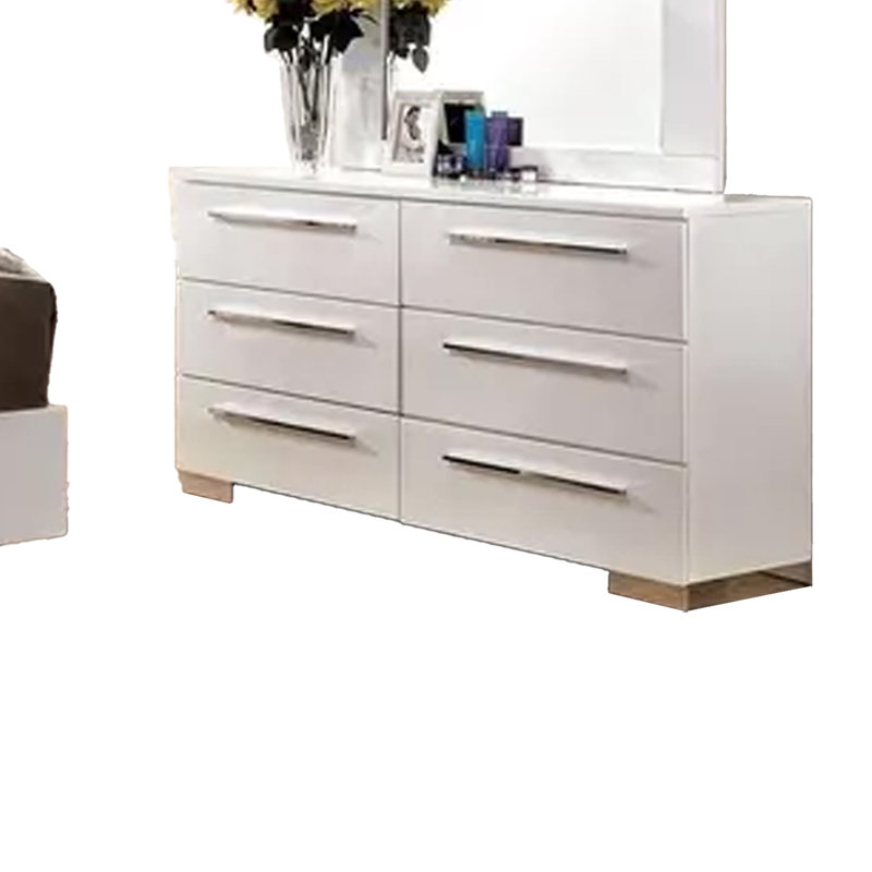 Ensemble de chambre pour grand lit 4 pièces Gely, capitonnage à boutons, DEL, blanc brillant, Chrome