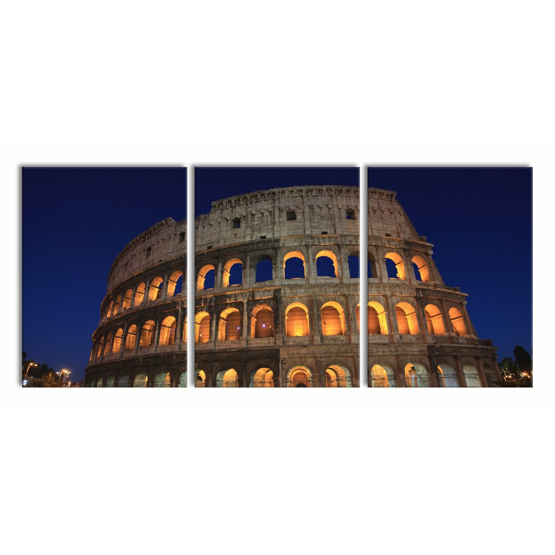 3-tlg. Leinwandbilder-Set Colosseum in Rome