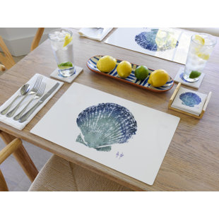 Shell Placemat – Ocean-Themed Waterproof Table Mat (Set of 10)