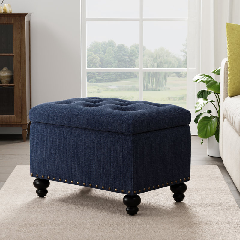 Repose-pieds rectangulaire avec rangement Dhiren, null