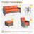 7 - Person Patio Furniture Set with Swivel Rocking Chairs, Outdoor Wicker Rattan Sofa Seating Group with Cushions, All Weather Conversation Set with Ottomans for Garden Backyard-1699566839