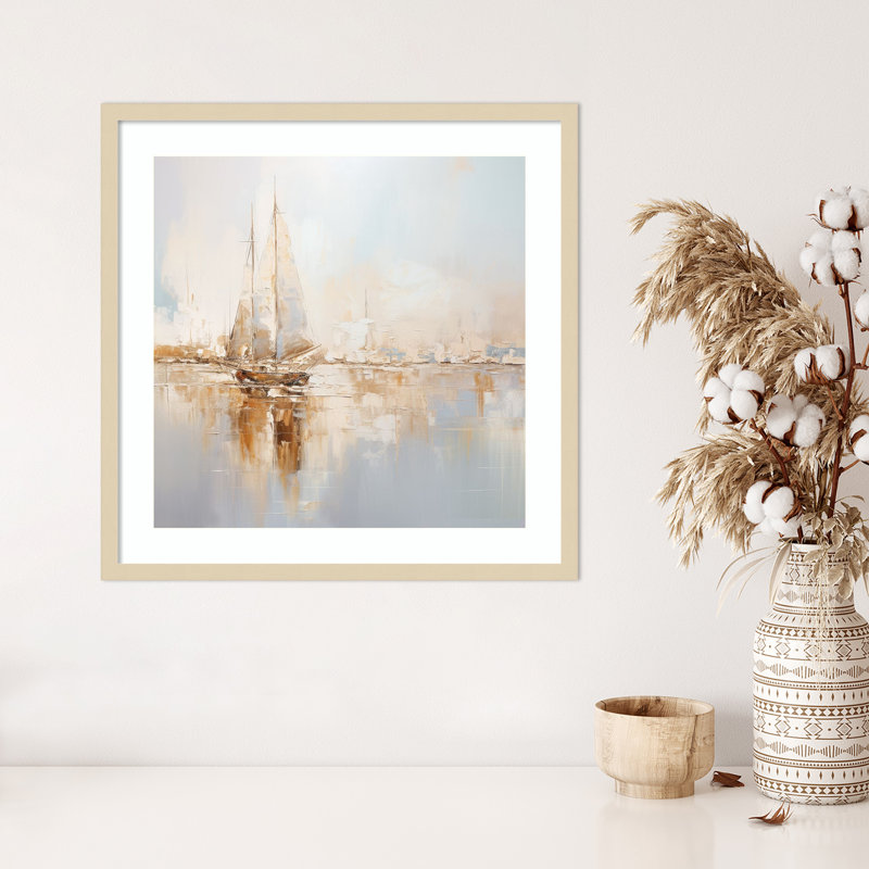 Reproduction d'art encadrée en bois Gold, H 25 po x l 25 po