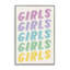 «Pastel Retro Girls Text White», estampe numérique par Nataly White-107872819-111705611