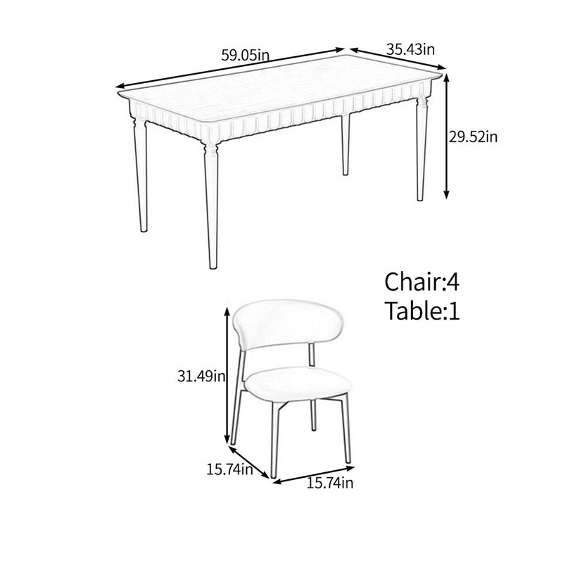 Elegant vintage table set, 5