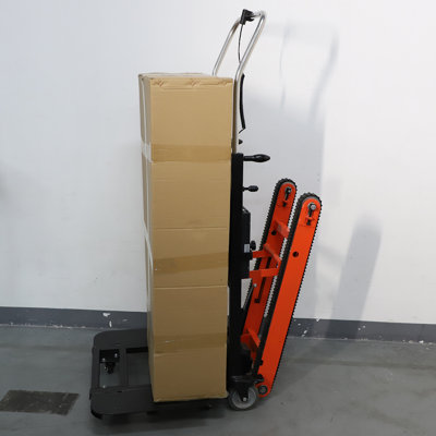 RXFSP Electric Stair Climbing Hand Truck Dolly Cart, Heavy Duty Powered Stair Climber for Moving Heavy Furniture & Appliances Up and Down Stairs, Reduce Back Strain & Avoid Manual Lifting Injury, Foldable Frame with Crawler Tracks for Warehouse, Home