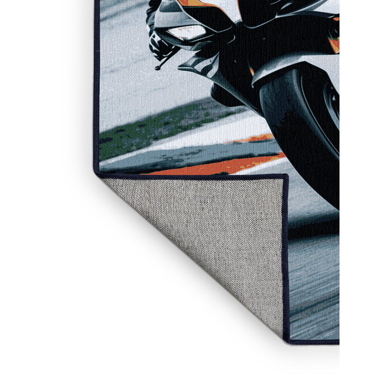 Tapis de transport gris lavable à la machine, Rond 4 pi