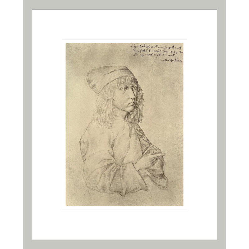 Autoportrait à l'âge de treize ans par Albrecht Dürer - Impression sur toile, H 16,75 po x l 13,68 po