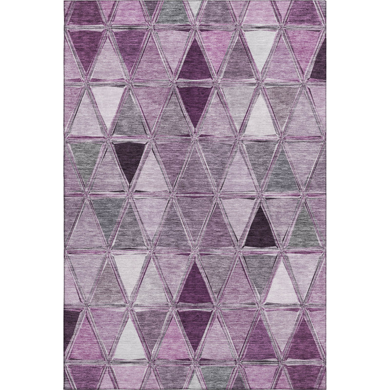 Premium Machine Washable Prisco Merlot Rug, Rectangle 5' x 7'6"
