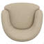 Chaise d'appoint pivotante beige sable