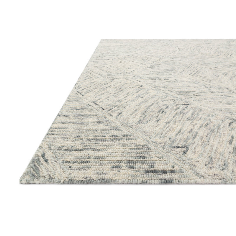 Yancheva Wool Geometric Indoor Rug, Rectangle 3'6" x 5'6"