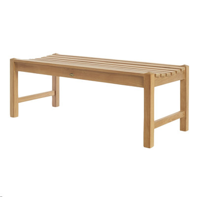 Ellie-Maye Solid Wood Teak Outdoor Bench