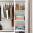 3 Door 71" Armoire Wardrobe With LED Lights, Hanging Rod, Drawers, And Shelves-2139363015