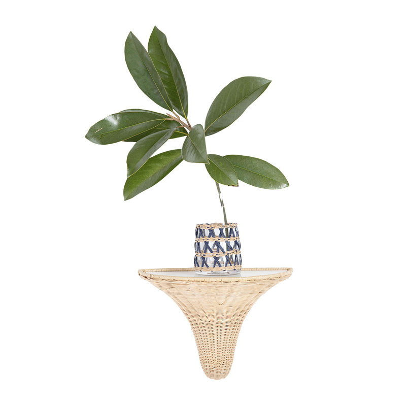 Amanda Lindroth Baytree Wicker Bracket, Cream/White