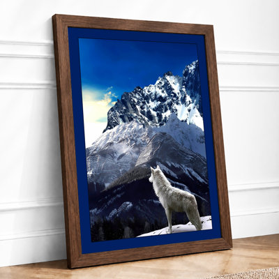 Wolf In Snow Scandinavian - Print