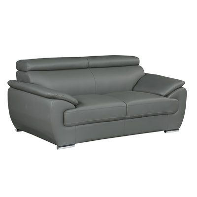 Causeuse en cuir véritable