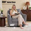 Fauteuil d'appoint rembourré en chenille entièrement pivotant à 360 °-1208922676