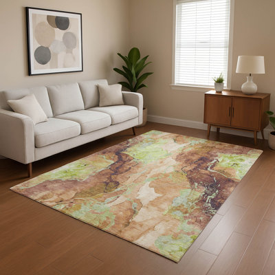 Premium Machine Washable Verlin AMF1785 Abstract Rug