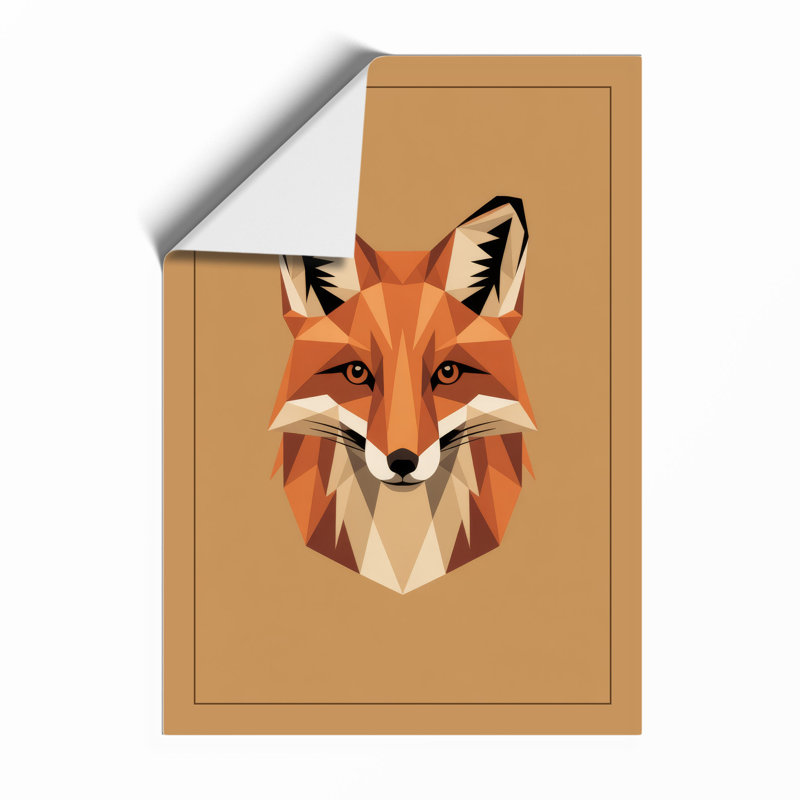 Fox Head Geometric - Print, Unframed, A4 - 29.7 x 21.0 cm