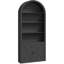 6-tier 74.41" Tall Bookshelf Farmhouse Arched Bookcase with Cabinet-1764811172