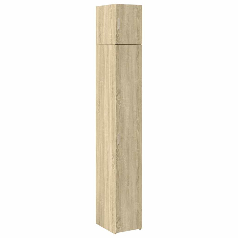 Slim Storage Cabinet 11.8"X16.7"X88.6" Engineered Wood, Sonoma Oak