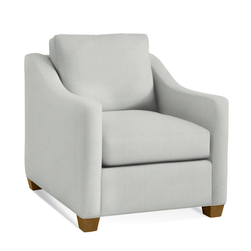 Oliver Chair, Havana Finish, Gray Sugar Performance; 0863-84